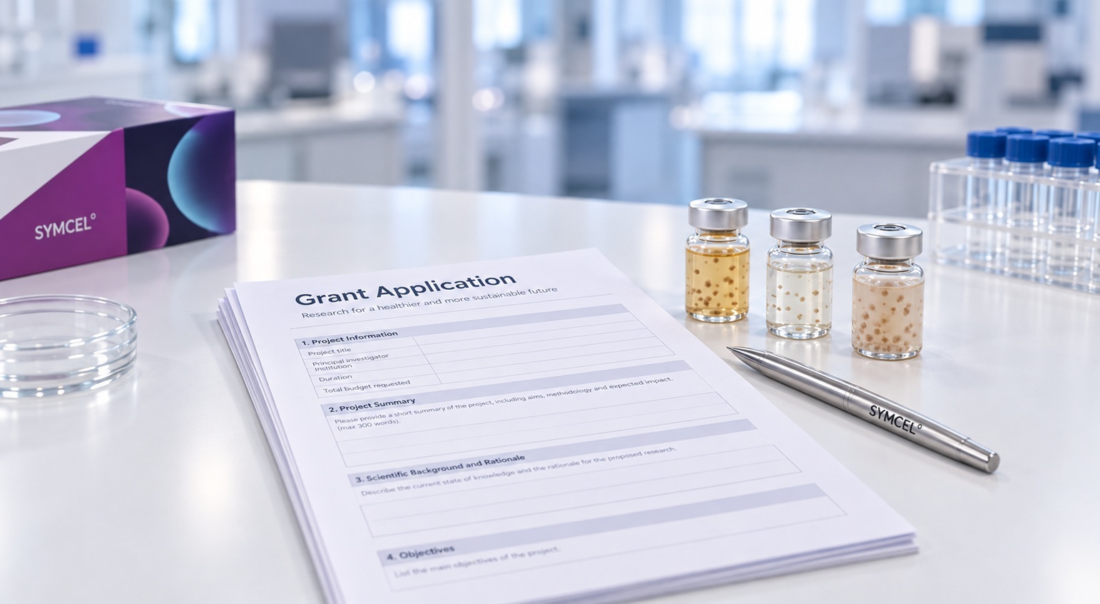 grant applicaiton with Symcel-1