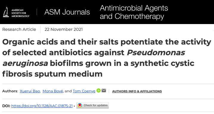 NEW PUBLICATION: Giving antibiotics another chance in Cystic Fibrosis